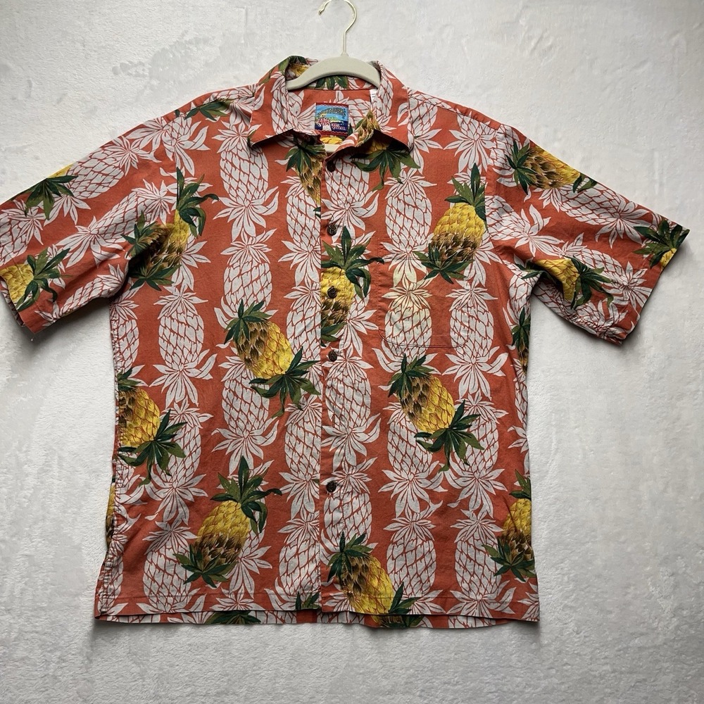 VTG Joe Kealoha's by Reyn Spooner Hawaiian Shirt Mens Small Pineapple Beach